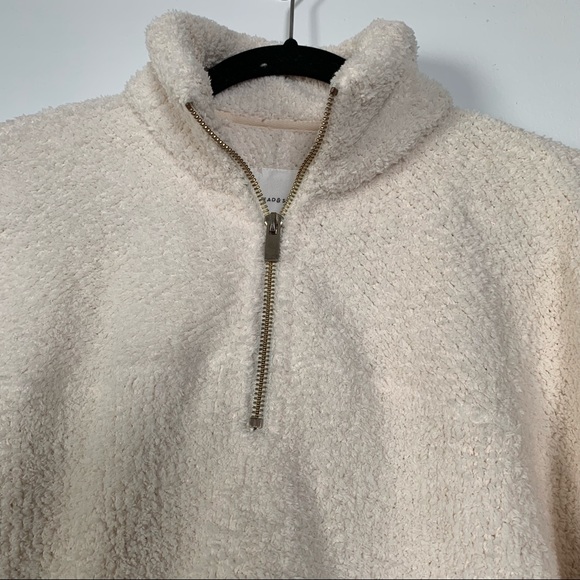 THREAD AND SUPPLY Ivory Drayton Cozy Fleece 1/4 Zip Pullover - Picture 4 of 10